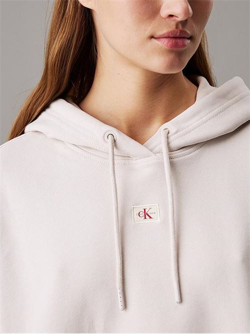 WOVEN LABEL HOODIE CALVIN KLEIN JEANS | J20J224746/PDH